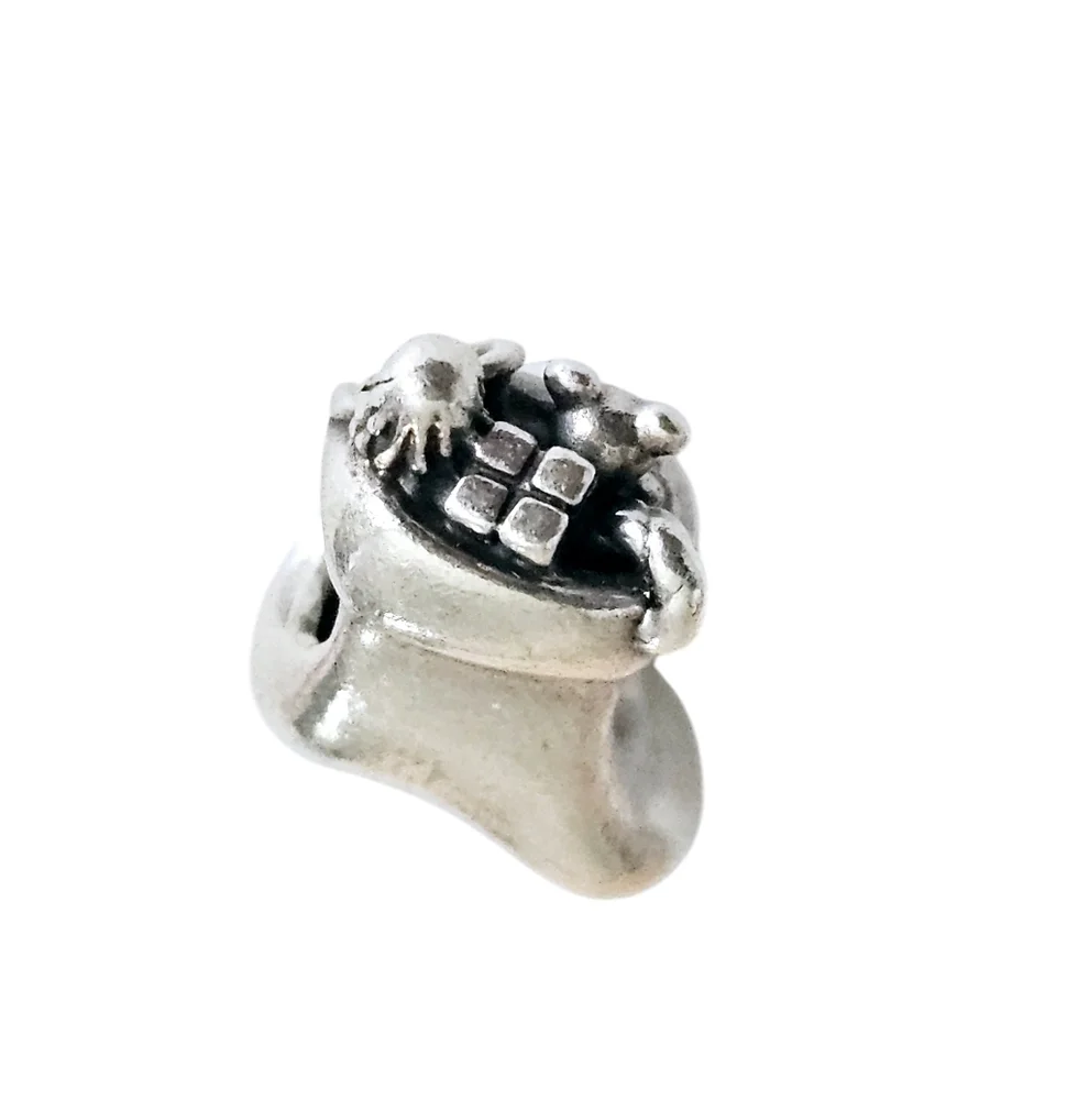 Pandora Exclusive Christmas Stocking Sock Charm 925 ALE Retired